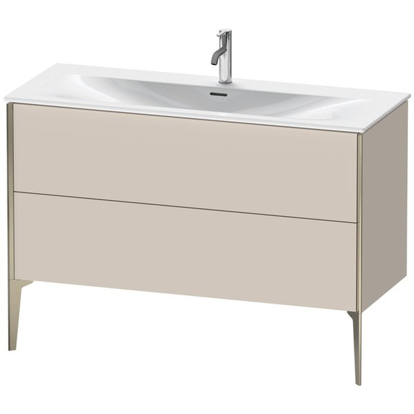 Duravit Xviu 48" x 23" x 19" Two Drawer Floorstanding Vanity Unit, Taupe Matt (XV43040B191)