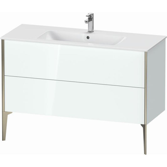 Duravit Xviu 48" x 23" x 19" Two Drawer Floorstanding Vanity Unit, White High Gloss Lacquer (XV44840B185)