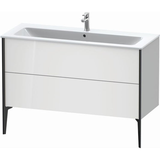 Duravit Xviu 48" x 23" x 19" Two Drawer Floorstanding Vanity Unit, White High Gloss Lacquer (XV44840B285)