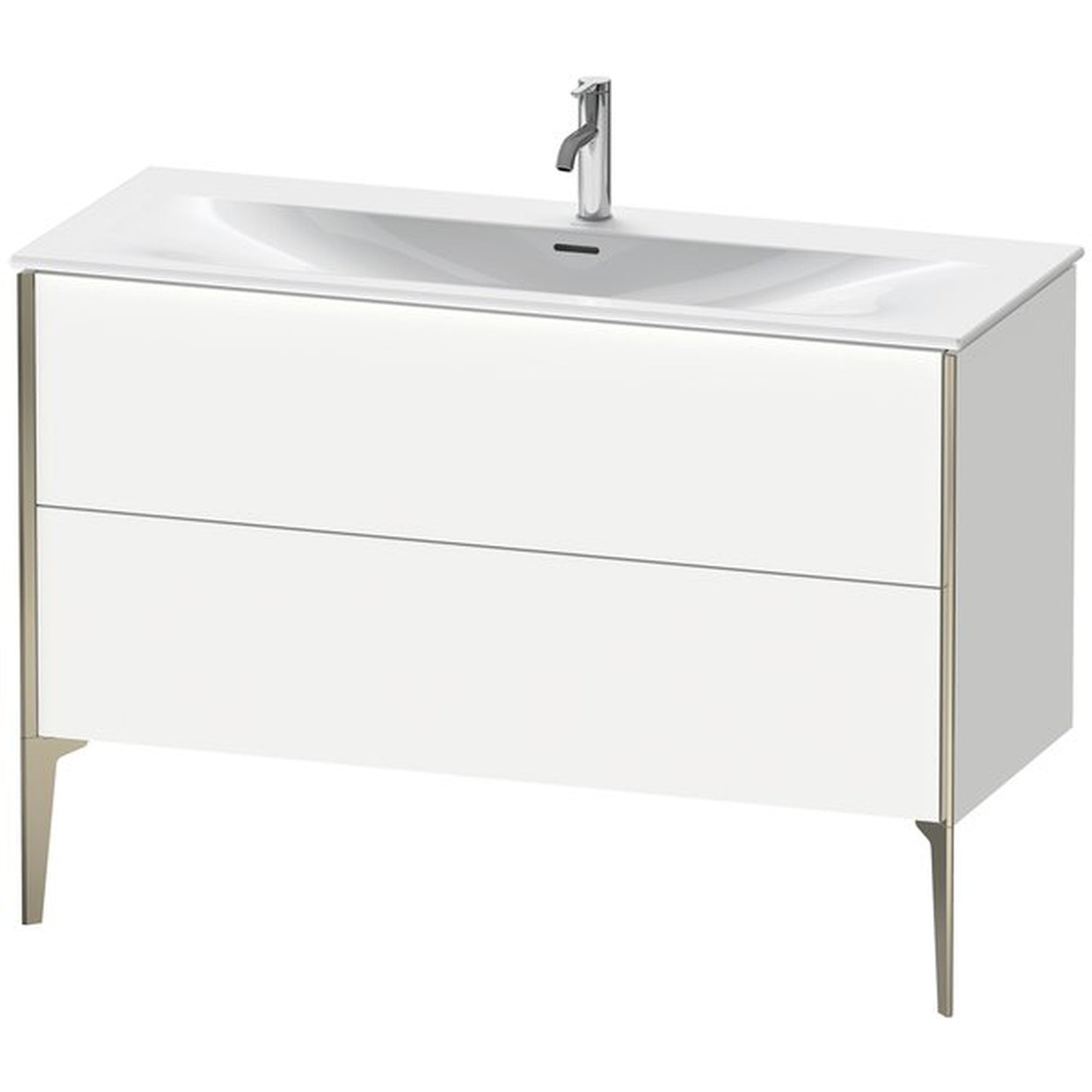 Duravit Xviu 48" x 23" x 19" Two Drawer Floorstanding Vanity Unit, White Matt (XV43040B118)