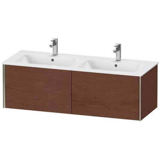 Duravit Xviu 50" x 16" x 19" Two Drawer Wall-Mount Vanity Unit, American Walnut (XV40290B113)