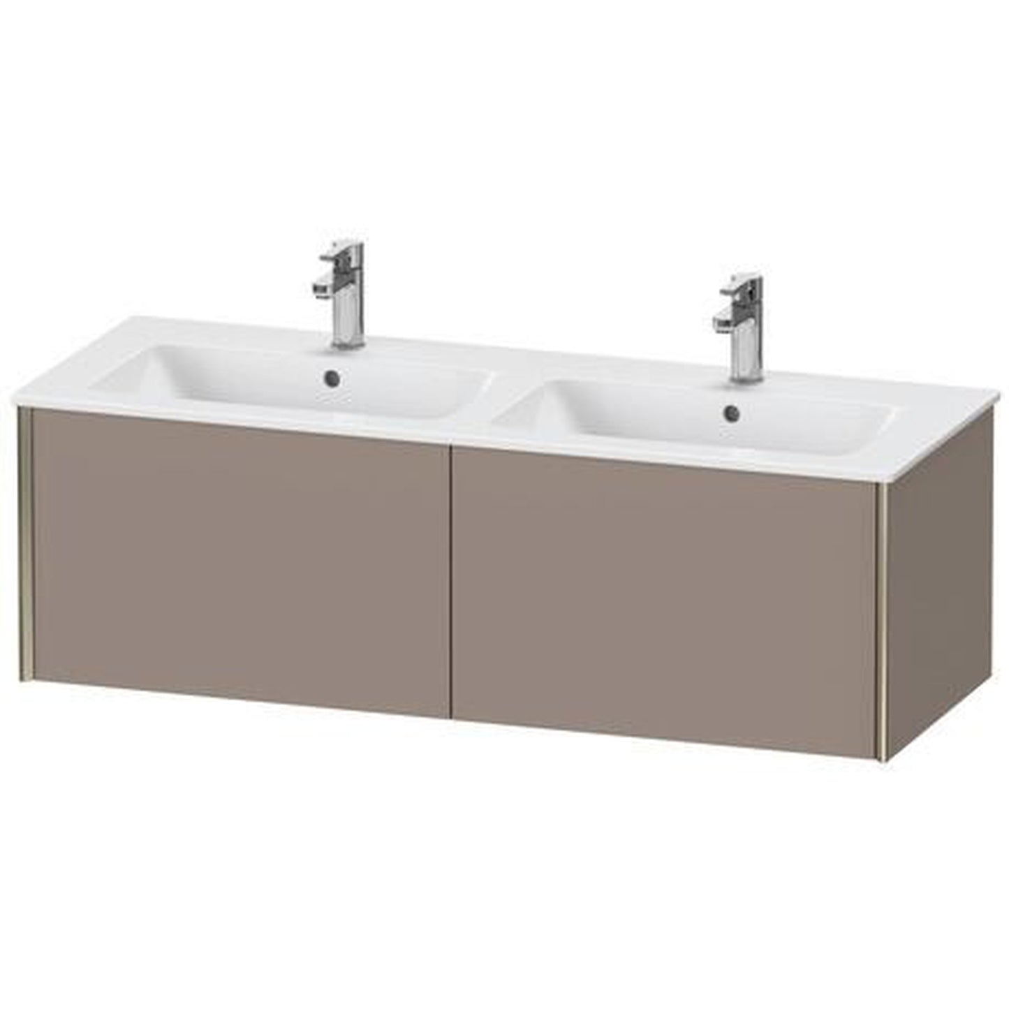 Duravit Xviu 50" x 16" x 19" Two Drawer Wall-Mount Vanity Unit, Basalt Matt (XV40290B143)