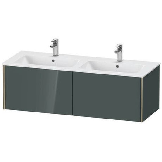 Duravit Xviu 50" x 16" x 19" Two Drawer Wall-Mount Vanity Unit, Dolomiti Grey High Gloss Lacquer (XV40290B138)