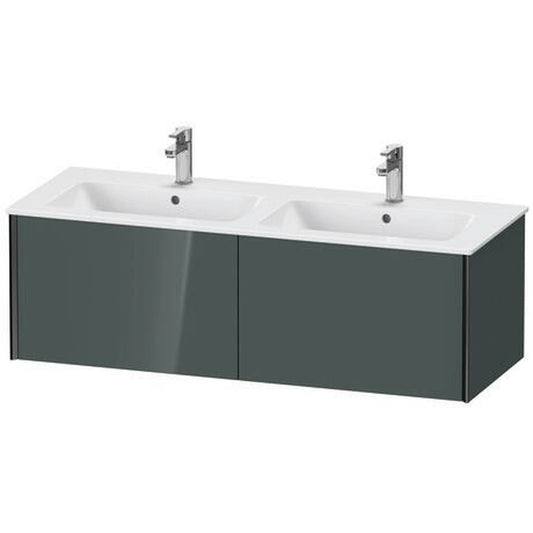 Duravit Xviu 50" x 16" x 19" Two Drawer Wall-Mount Vanity Unit, Dolomiti Grey High Gloss Lacquer (XV40290B238)