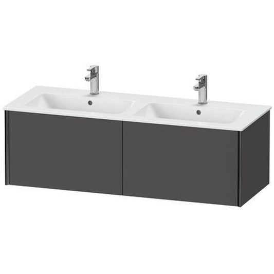 Duravit Xviu 50" x 16" x 19" Two Drawer Wall-Mount Vanity Unit, Graphite Matt (XV40290B249)