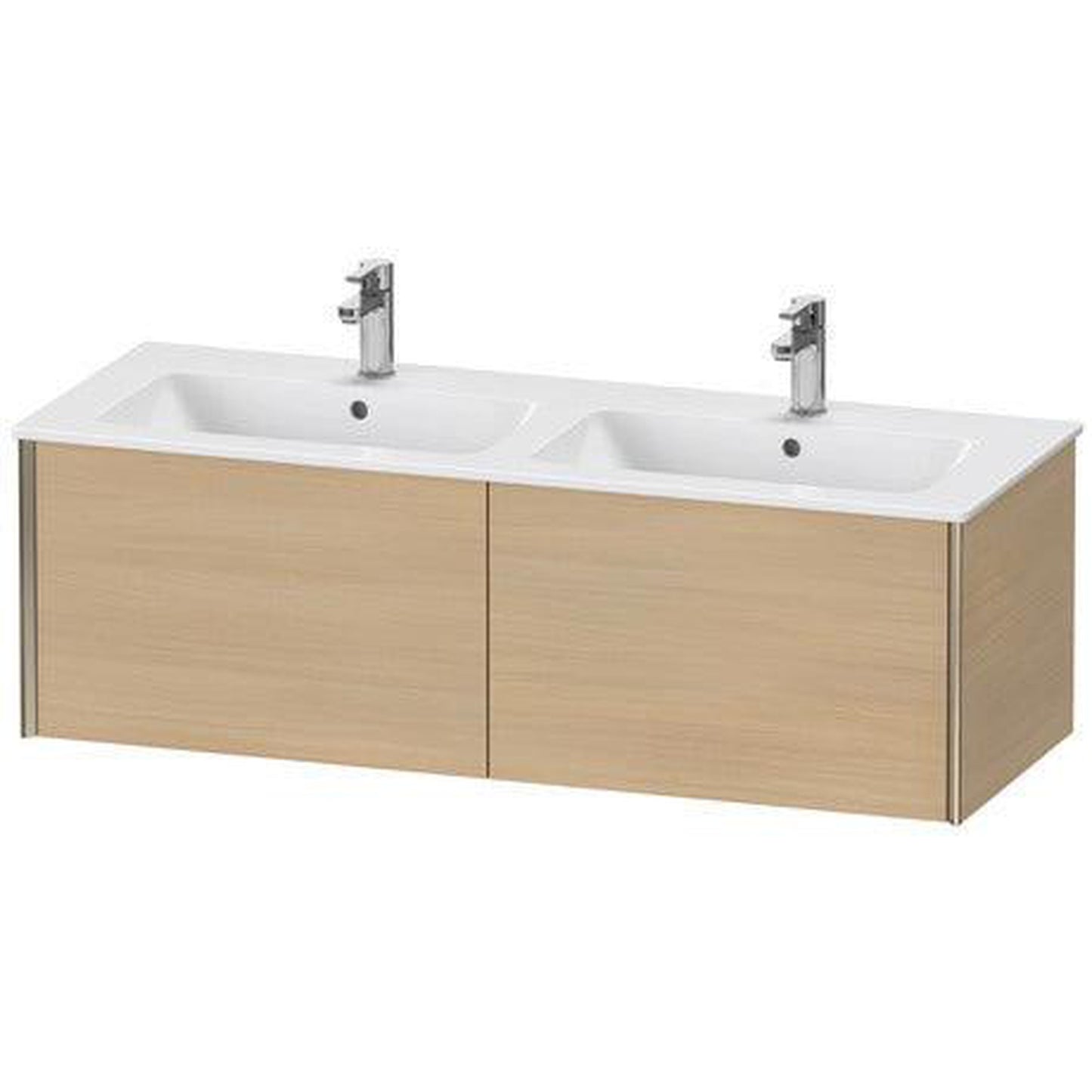 Duravit Xviu 50" x 16" x 19" Two Drawer Wall-Mount Vanity Unit, Mediterreanean Oak Real Wood Veneer (XV40290B171)