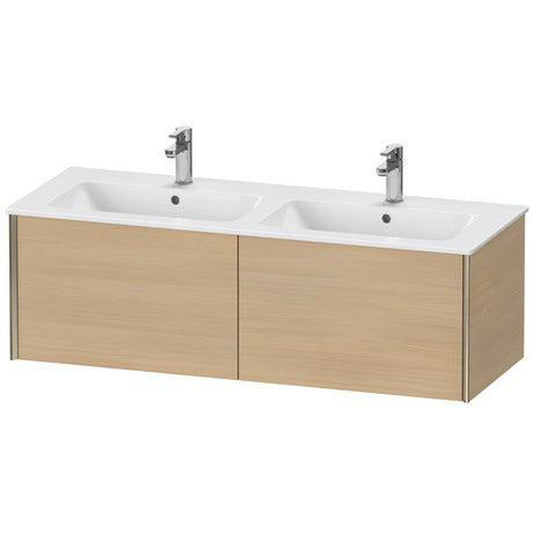 Duravit Xviu 50" x 16" x 19" Two Drawer Wall-Mount Vanity Unit, Mediterreanean Oak Real Wood Veneer (XV40290B171)