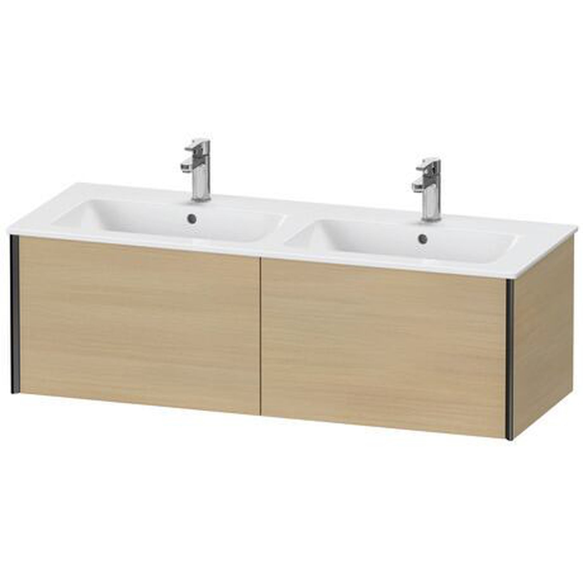 Duravit Xviu 50" x 16" x 19" Two Drawer Wall-Mount Vanity Unit, Mediterreanean Oak Real Wood Veneer (XV40290B271)