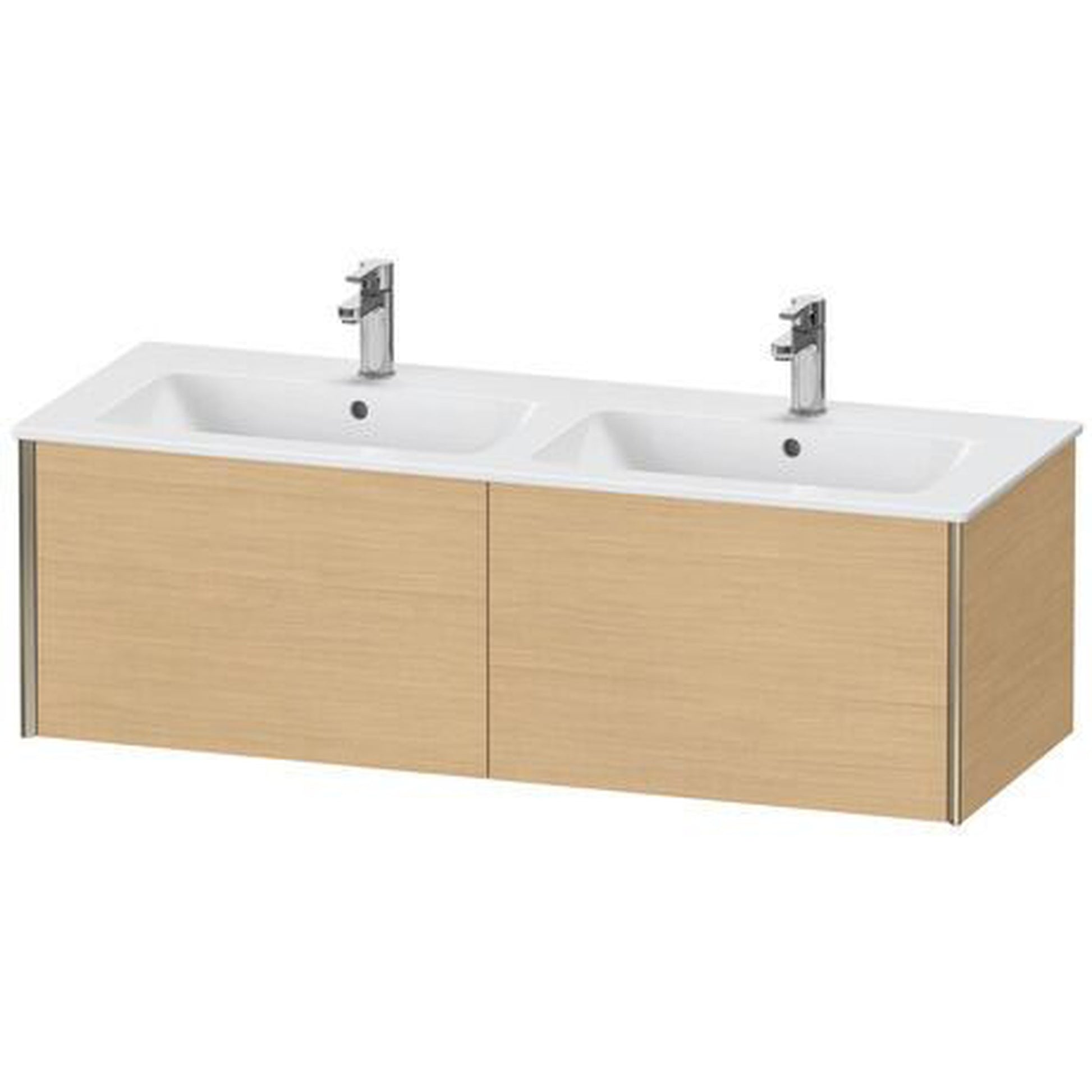 Duravit Xviu 50" x 16" x 19" Two Drawer Wall-Mount Vanity Unit, Natural Oak (XV40290B130)