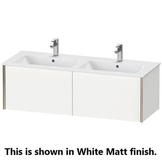 Duravit Xviu 50" x 16" x 19" Two Drawer Wall-Mount Vanity Unit, Stone Blue High Gloss Lacquer (XV40290B147)