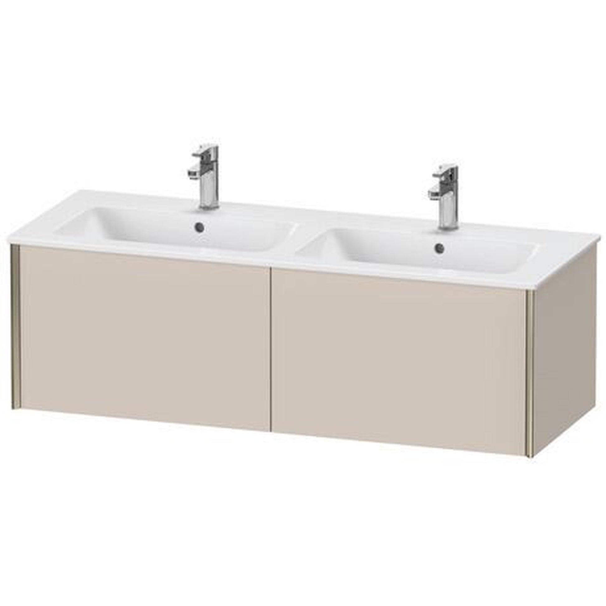 Duravit Xviu 50" x 16" x 19" Two Drawer Wall-Mount Vanity Unit, Taupe Matt (XV40290B191)