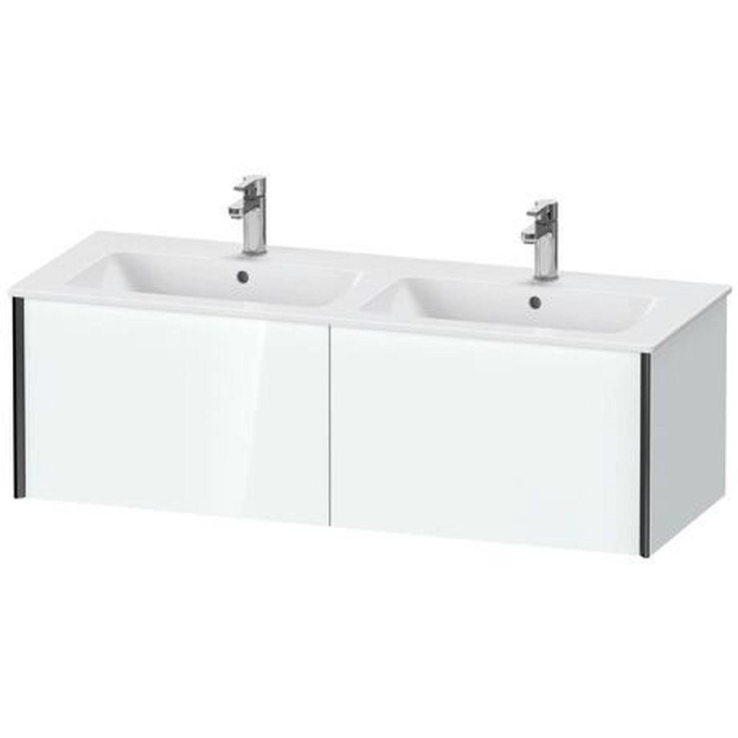 Duravit Xviu 50" x 16" x 19" Two Drawer Wall-Mount Vanity Unit, White High Gloss Lacquer (XV40290B285)