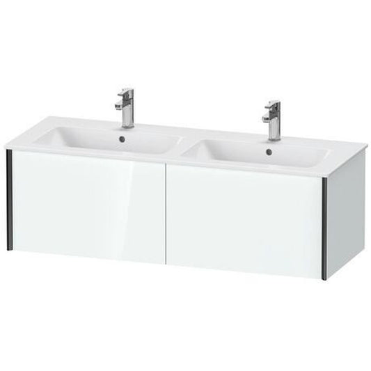 Duravit Xviu 50" x 16" x 19" Two Drawer Wall-Mount Vanity Unit, White High Gloss Lacquer (XV40290B285)
