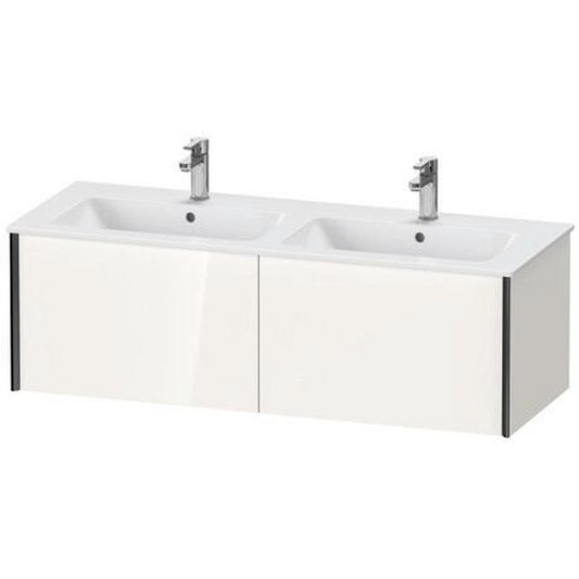 Duravit Xviu 50" x 16" x 19" Two Drawer Wall-Mount Vanity Unit, White High Gloss (XV40290B222)