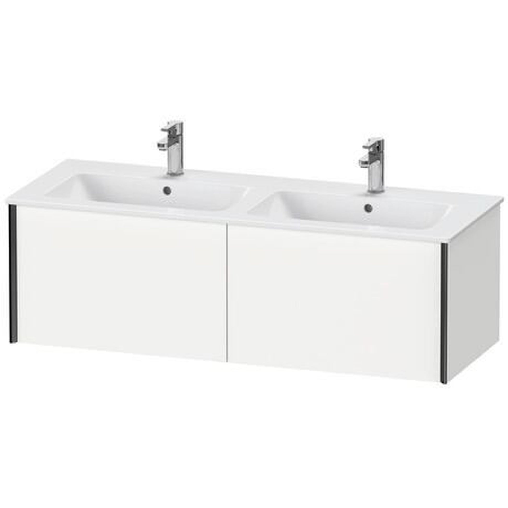 Duravit Xviu 50" x 16" x 19" Two Drawer Wall-Mount Vanity Unit, White Matt (XV40290B218)