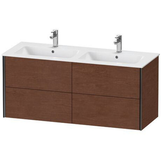 Duravit Xviu 50" x 22" x 19" Four Drawer Wall-Mount Vanity Unit, American Walnut (XV41290B213)