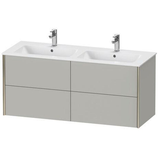 Duravit Xviu 50" x 22" x 19" Four Drawer Wall-Mount Vanity Unit, Concrete Grey Matt (XV41290B107)