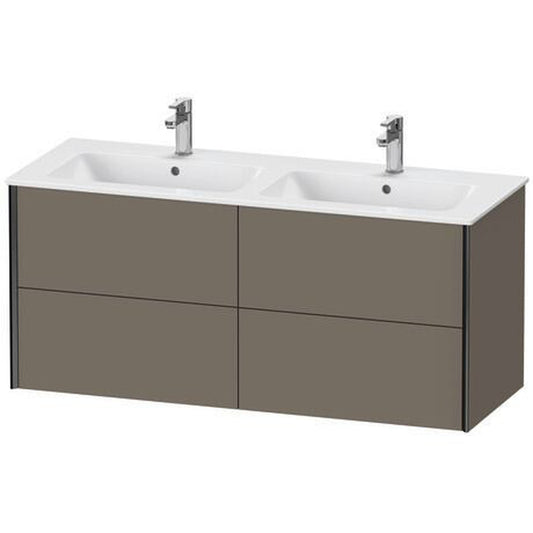 Duravit Xviu 50" x 22" x 19" Four Drawer Wall-Mount Vanity Unit, Flannel Grey Satin Matt Lacquer (XV41290B290)
