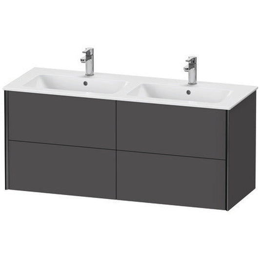 Duravit Xviu 50" x 22" x 19" Four Drawer Wall-Mount Vanity Unit, Graphite Matt (XV41290B249)
