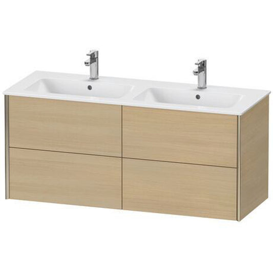 Duravit Xviu 50" x 22" x 19" Four Drawer Wall-Mount Vanity Unit, Mediterreanean Oak Real Wood Veneer (XV41290B171)