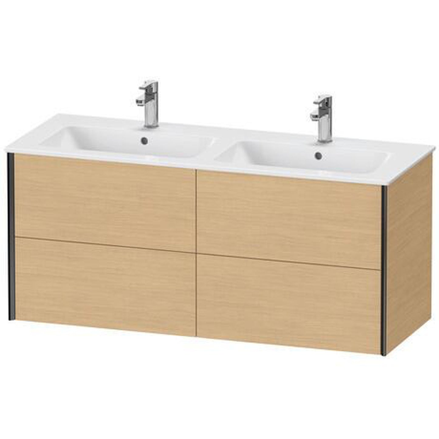 Duravit Xviu 50" x 22" x 19" Four Drawer Wall-Mount Vanity Unit, Natural Oak (XV41290B230)
