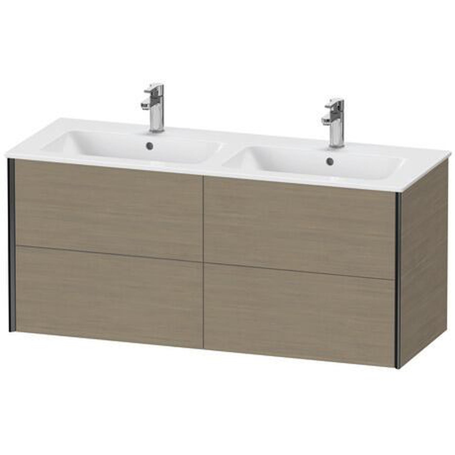 Duravit Xviu 50" x 22" x 19" Four Drawer Wall-Mount Vanity Unit, Oak Terra (XV41290B235)