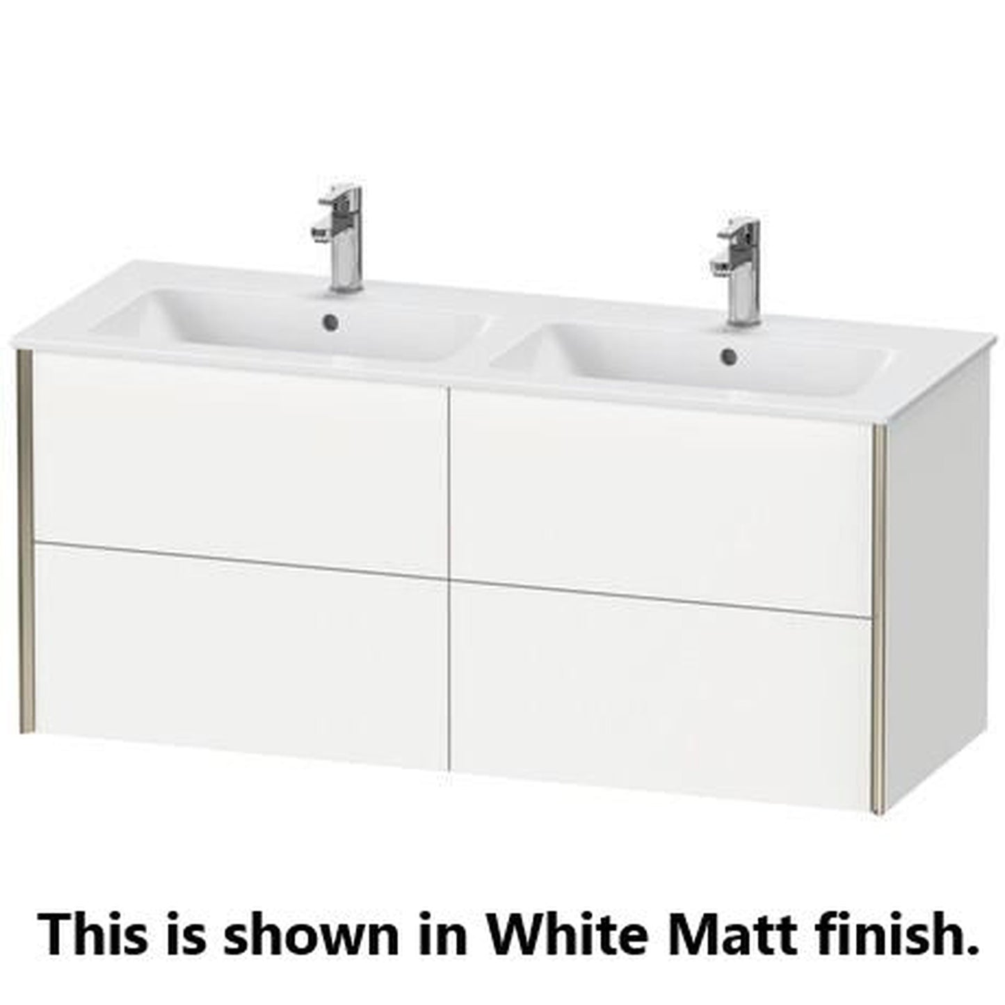 Duravit Xviu 50" x 22" x 19" Four Drawer Wall-Mount Vanity Unit, Pine Silver (XV41290B131)
