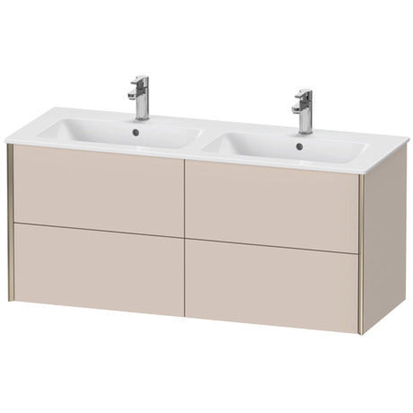 Duravit Xviu 50" x 22" x 19" Four Drawer Wall-Mount Vanity Unit, Taupe Matt (XV41290B191)