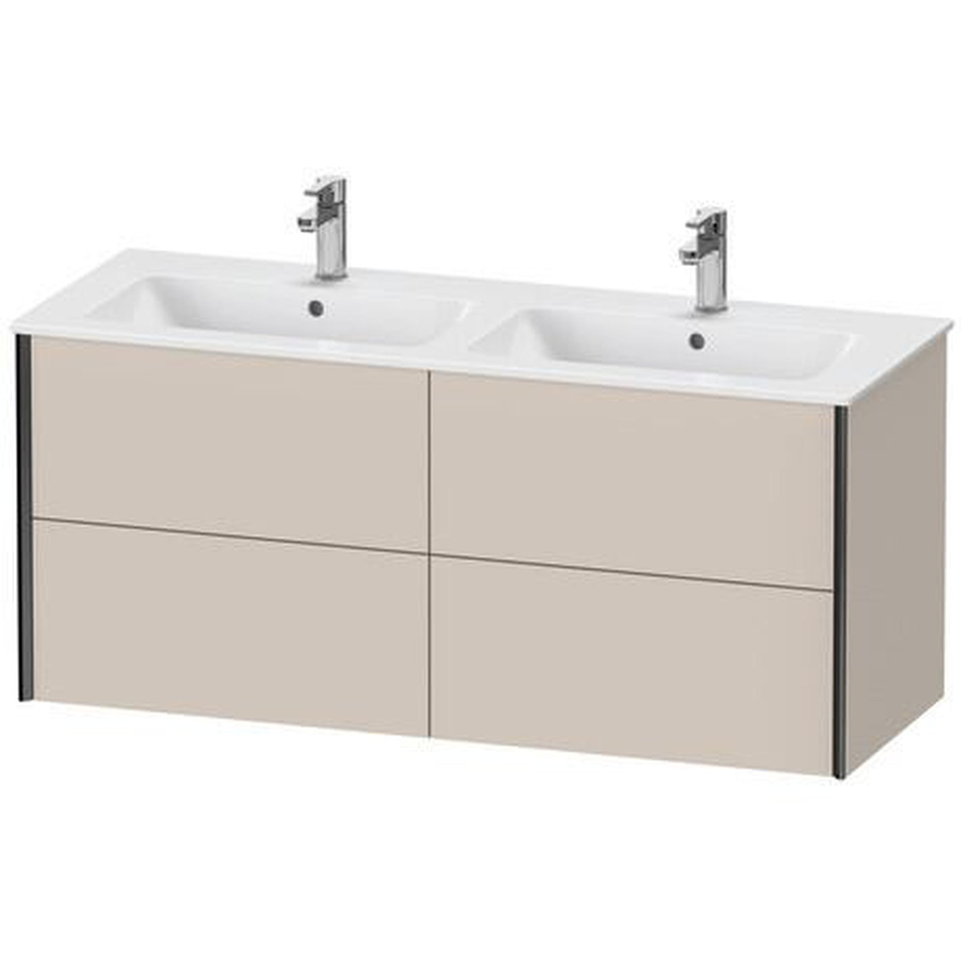 Duravit Xviu 50" x 22" x 19" Four Drawer Wall-Mount Vanity Unit, Taupe Matt (XV41290B291)