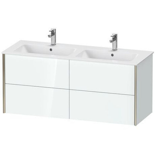 Duravit Xviu 50" x 22" x 19" Four Drawer Wall-Mount Vanity Unit, White High Gloss Lacquer (XV41290B185)