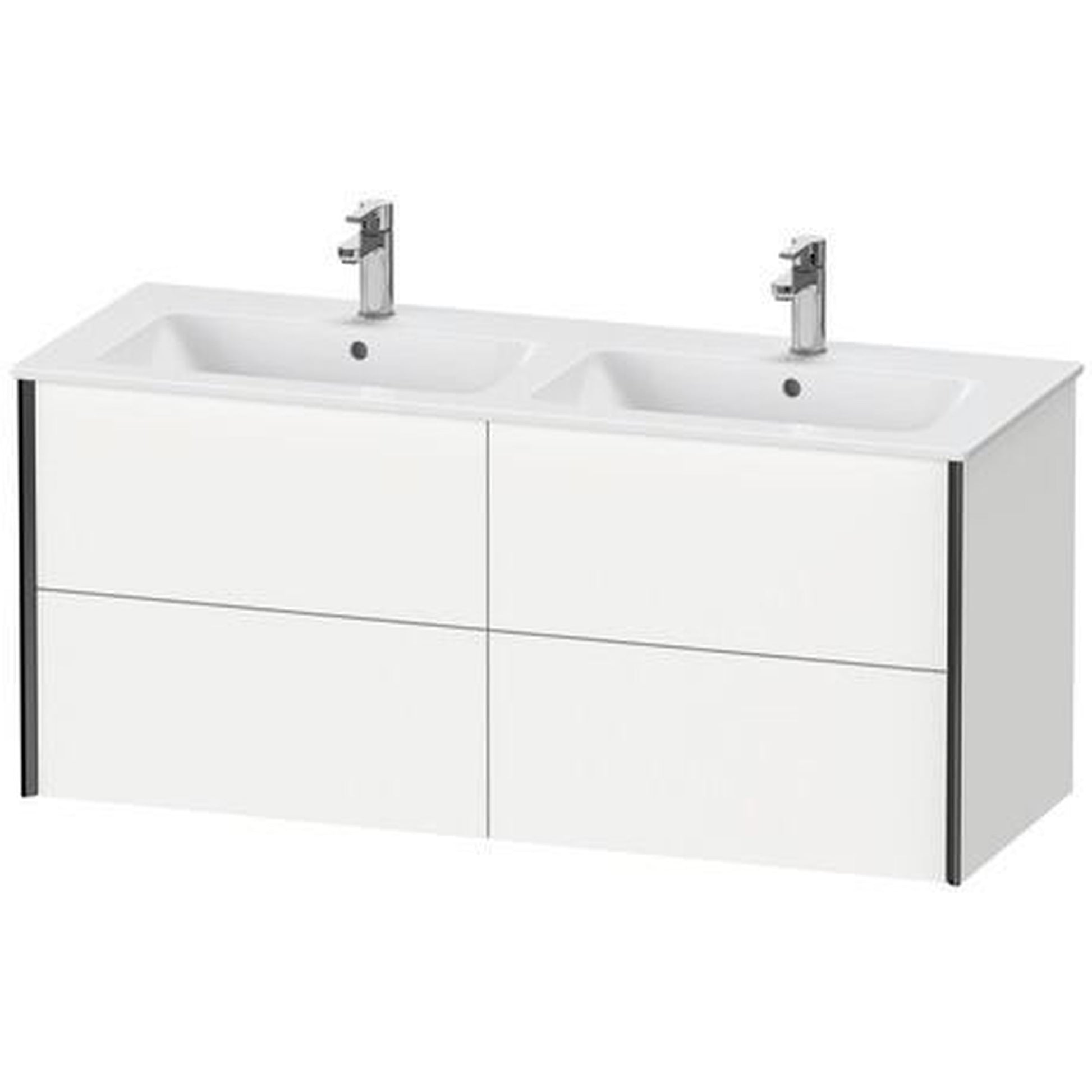 Duravit Xviu 50" x 22" x 19" Four Drawer Wall-Mount Vanity Unit, White Matt (XV41290B218)