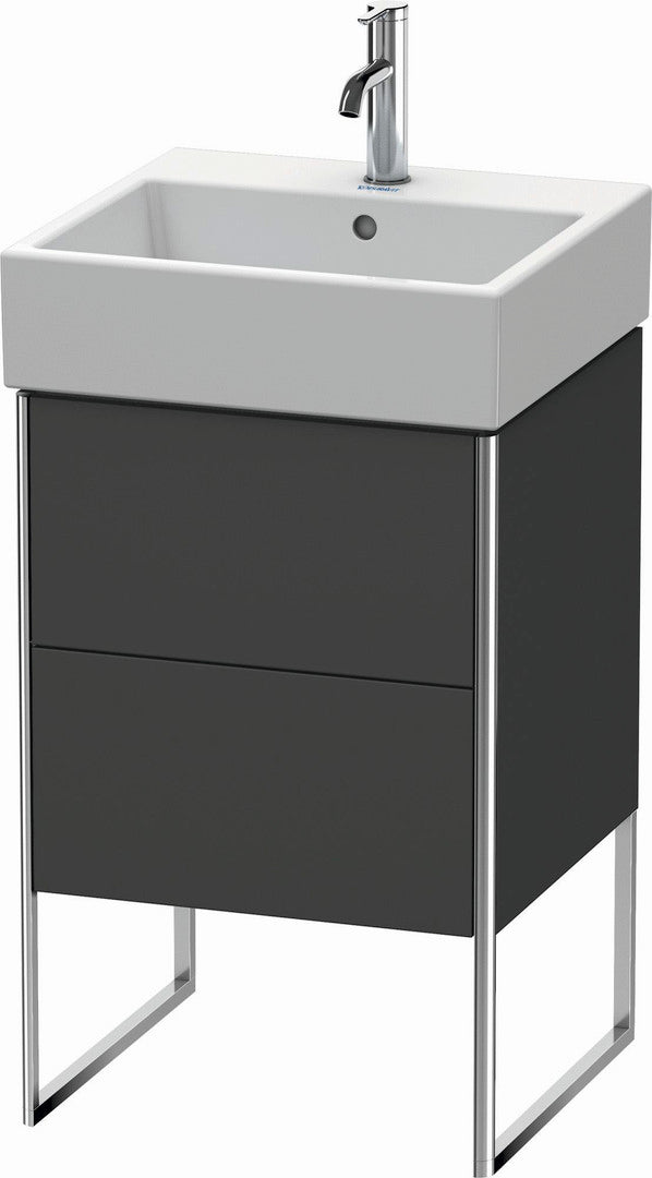 Duravit XSquare 19" Graphite Two Drawer Floorstanding Vanity Unit (XS447204949)