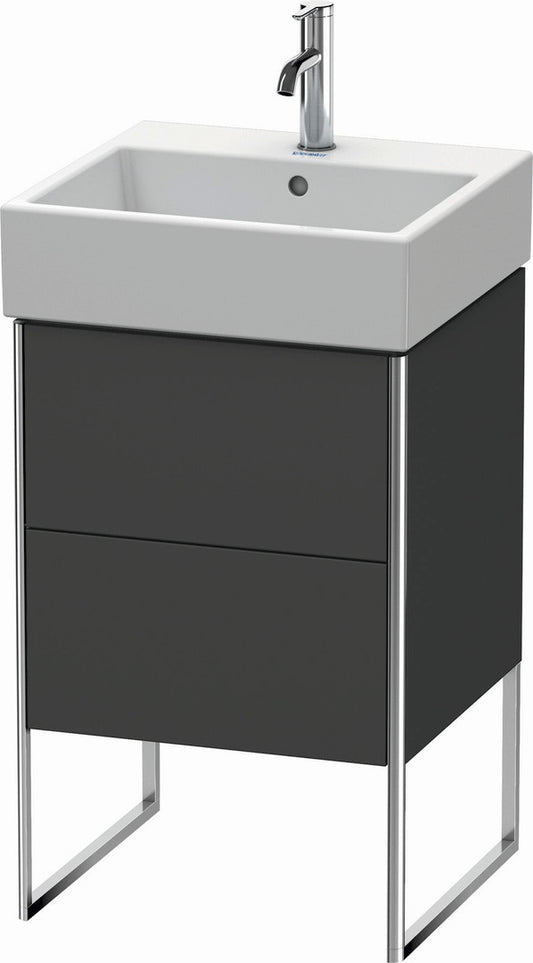 Duravit XSquare 19" Graphite Two Drawer Floorstanding Vanity Unit (XS447204949)