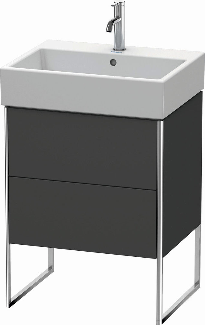 Duravit XSquare 23" Graphite Two Drawer Floorstanding Vanity Unit (XS447304949)