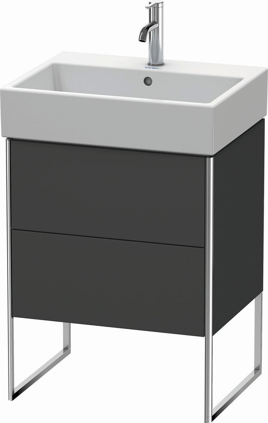 Duravit XSquare 23" Graphite Two Drawer Floorstanding Vanity Unit (XS447304949)