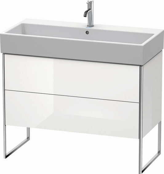 Duravit XSquare 39" White High Gloss Two Drawer Floorstanding Vanity Unit (XS447608585)