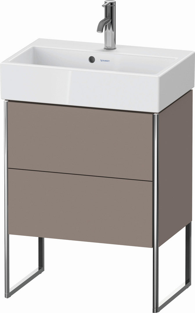 Duravit XSquare 23" Basalt Two Drawer Floorstanding Vanity Unit (XS447804343)