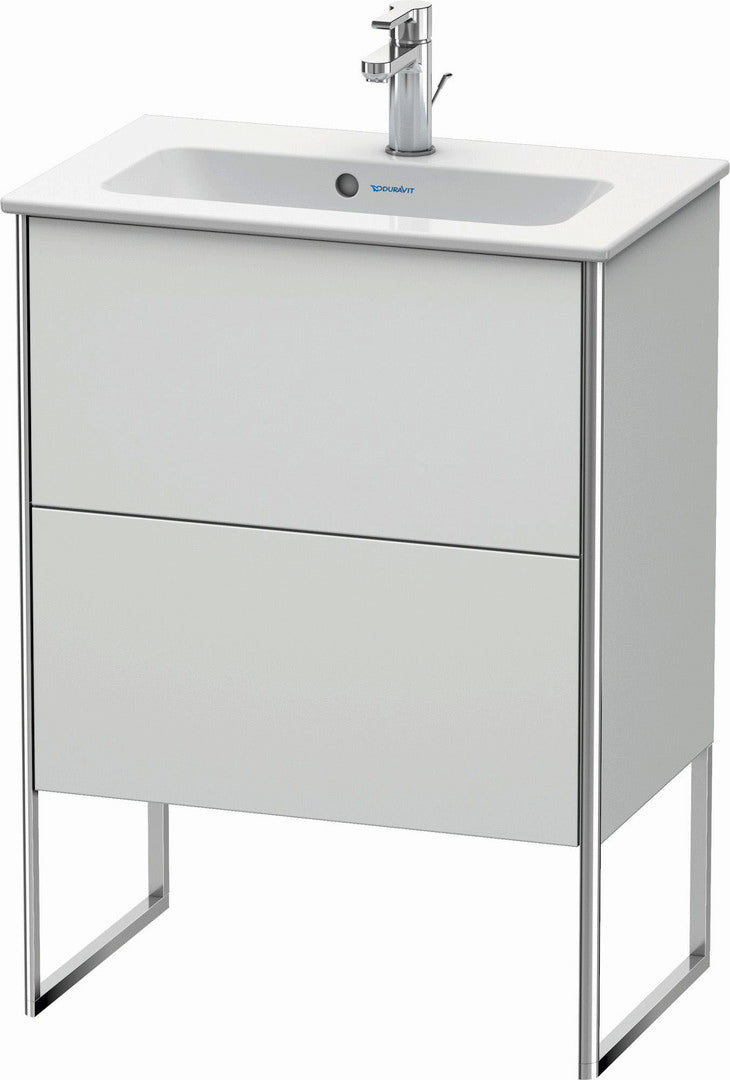 Duravit XSquare 24" White Satin Matt Two Drawer Floorstanding Vanity Unit (XS445403636)