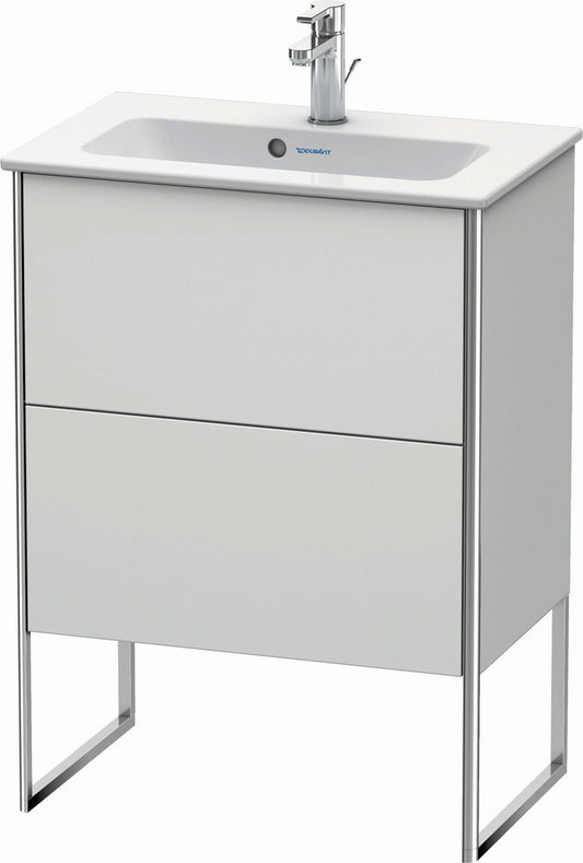 Duravit XSquare 24" White Satin Matt Two Drawer Floorstanding Vanity Unit (XS445403636)