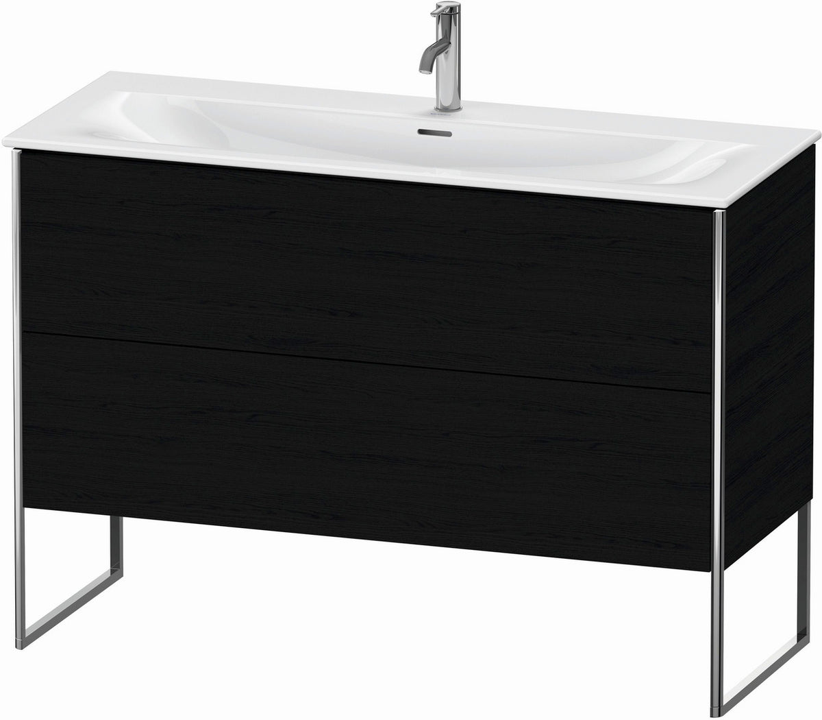 Duravit XSquare 48" Oak Black Two Drawer Floorstanding Vanity Unit (XS452601616)