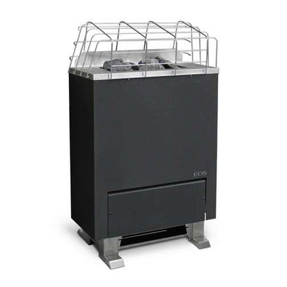 EOS Gracil 208V/3PH 6kW Black Freestanding Slim-Depth Electric Sauna Heater
