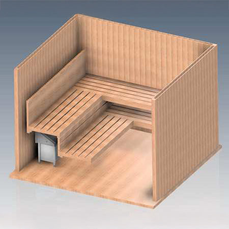 EOS Invisio Midi 208/3 6kW Stainless Steel Concealed Under-Bench Electric Sauna Heater