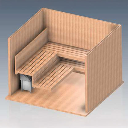EOS Invisio Midi 208/3 6kW Stainless Steel Concealed Under-Bench Electric Sauna Heater