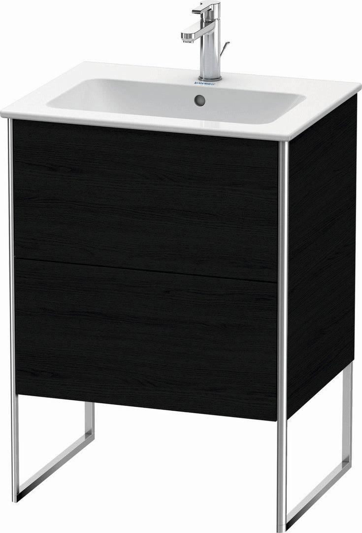 Duravit XSquare 24" Oak Black Two Drawer Floorstanding Vanity Unit (XS444501616)