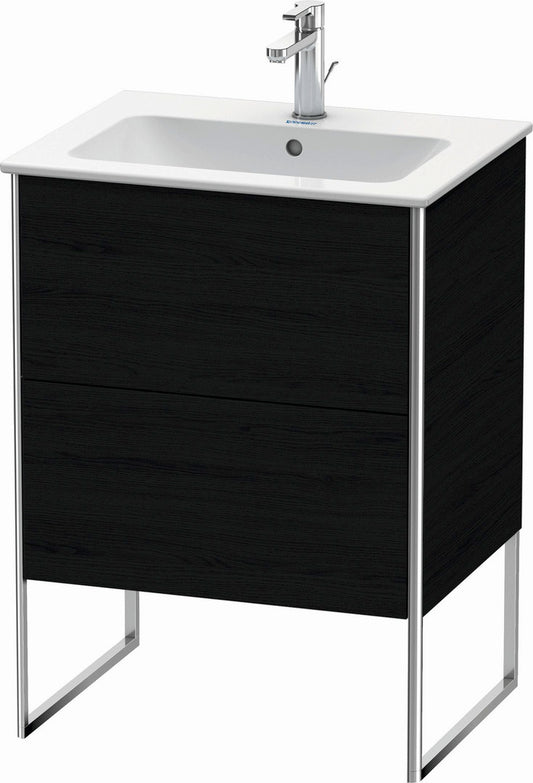 Duravit XSquare 24" Oak Black Two Drawer Floorstanding Vanity Unit (XS444501616)