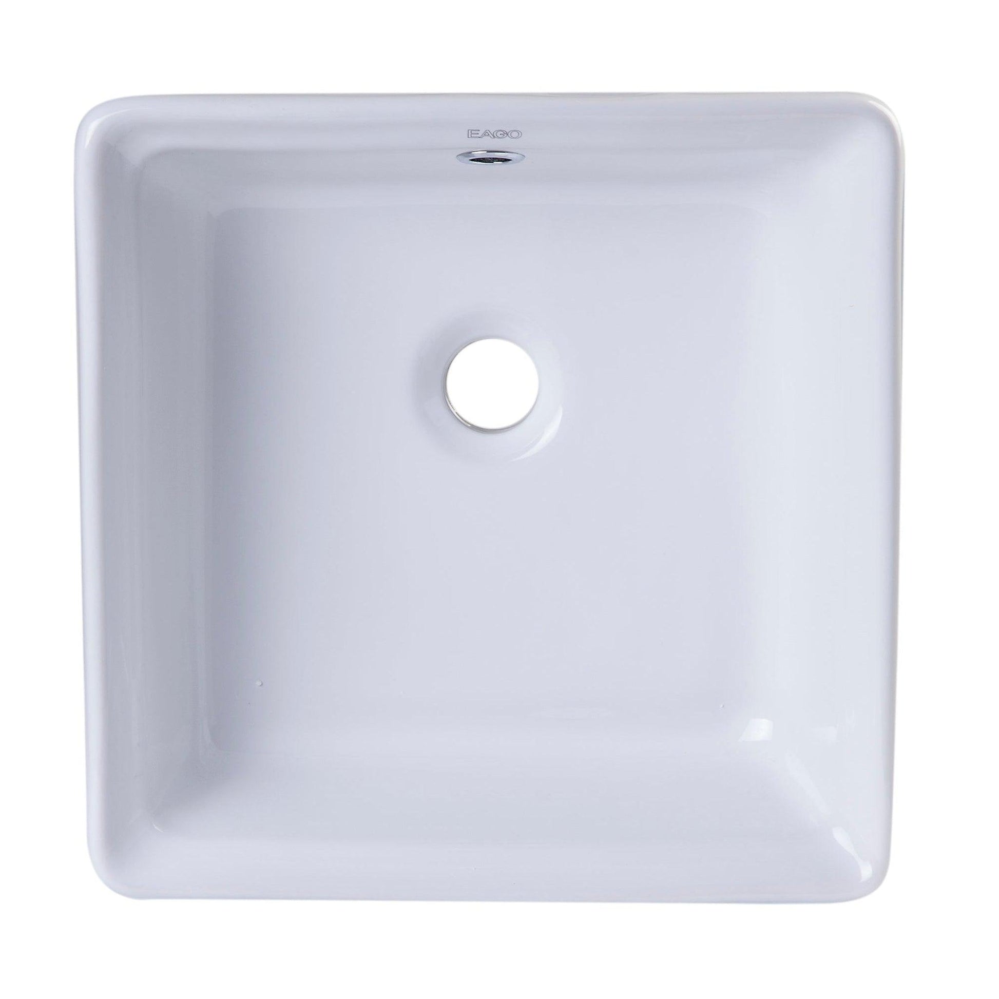 Eago 15" Square Ceramic Bathroom Sink