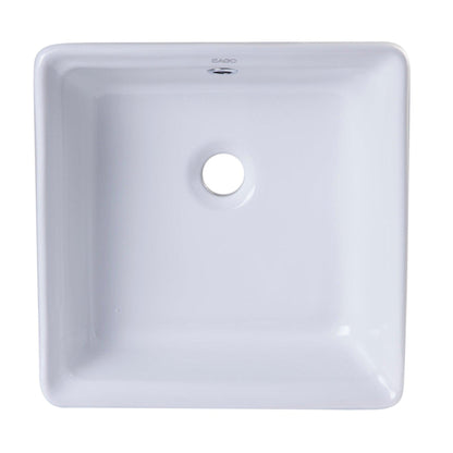 Eago 15" Square Ceramic Bathroom Sink