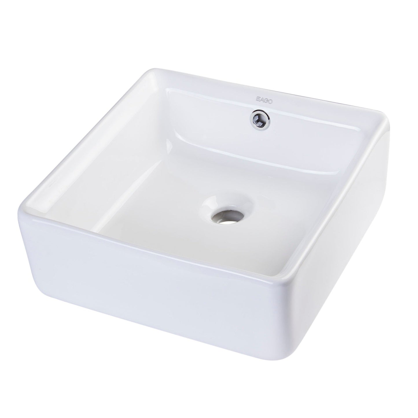 Eago 15" Square Ceramic Bathroom Sink