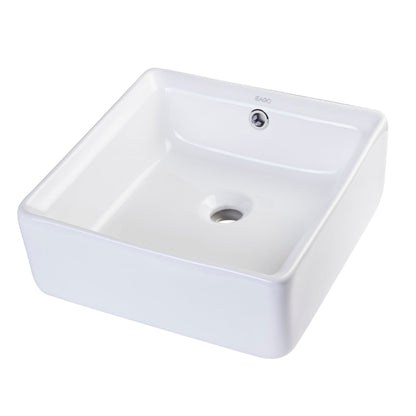 Eago 15" Square Ceramic Bathroom Sink