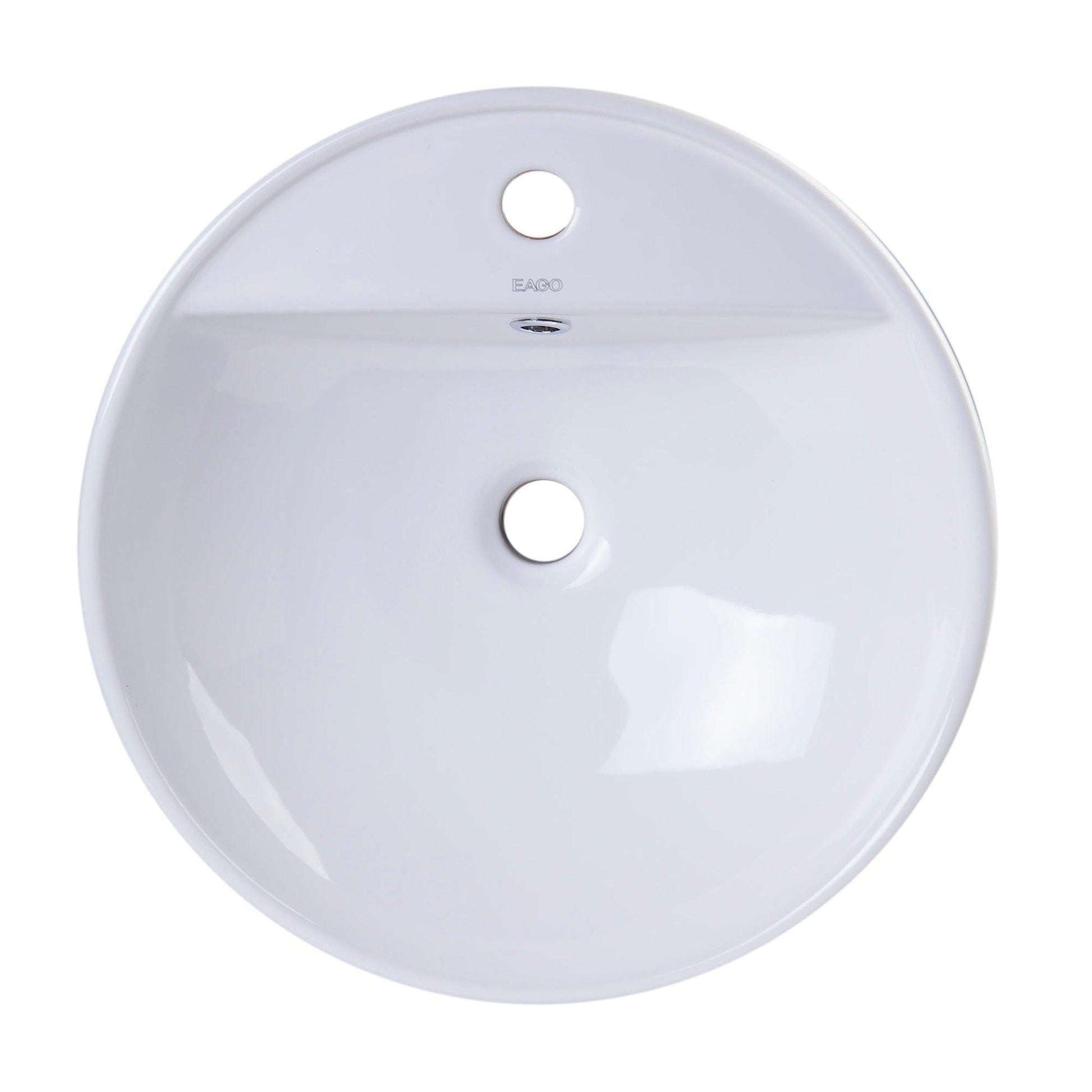 Eago 18" Round Ceramic Basin Vessel Bathroom Sink